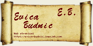 Evica Budnić vizit kartica